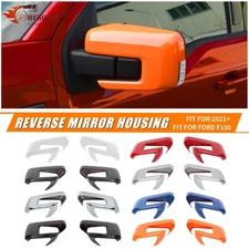 2PCS Mirror COVERS Overlays W/Signal Hole For 2021-23 2024 Ford F150 Accessories