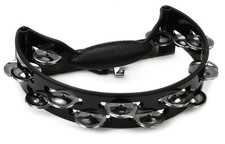 Rhythm Tech Pro Series Tambourine - Black/Black with Steel Jingles