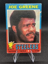 1971 Topps Joe Greene #245 Rookie Steelers Football Card RC. rookie card picture
