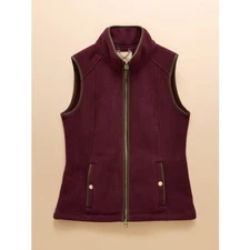 Joules Heritage Port Red Fleece Gilet - Sizes 8 10 12 14 16 18 - BNWT