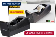 Scotch Desktop Tape Dispenser, Black, 2.7 in. x 2.7 in. x 6.4 in., 1 Tape Dispen