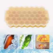 Ice Cube Tray Silicone Ice Cube Tray Lid Stackable Ice Cube Molds For Home Bar
