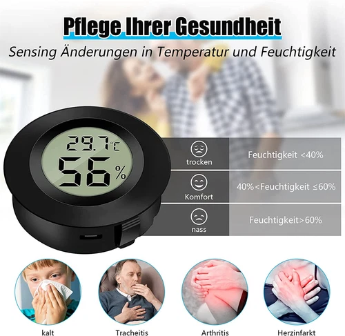 5/10x Digital Thermo-Hygrometer Thermometer Luftfeuchtigkeit Temperaturmessgerät - Bild 7 von 13