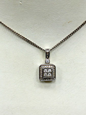 Sterling Silver And Diamond .35TCW Pendant On 18 Inch Sterling Silver Chain