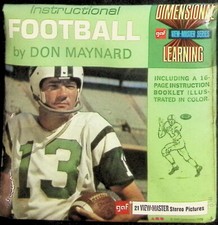 INSTRUCTIONAL FOOTBALL WITH DON MAYNARD 3d View-Master 3 Reel Packet NEW SEALED