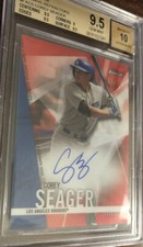 Finest Red Refractor Autograph Corey Seager BGS 9.5 W/ 10 Auto 03/25