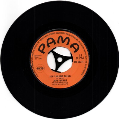 Jeff Barnes - Jeff Barnes Thing / Lennox Brown / Lovers Mood. 2 SEITIG R/STEADY 7''