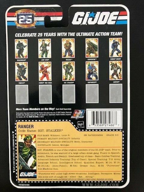 G.I.JOE 25ème Anniversaire - 2007 - Zartan