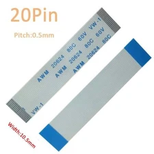 20-Pin FFC/FPC Flexible Flat Cable Wire 20624 80C 60V VW-1 Pitch 0.5mm 50-3000mm