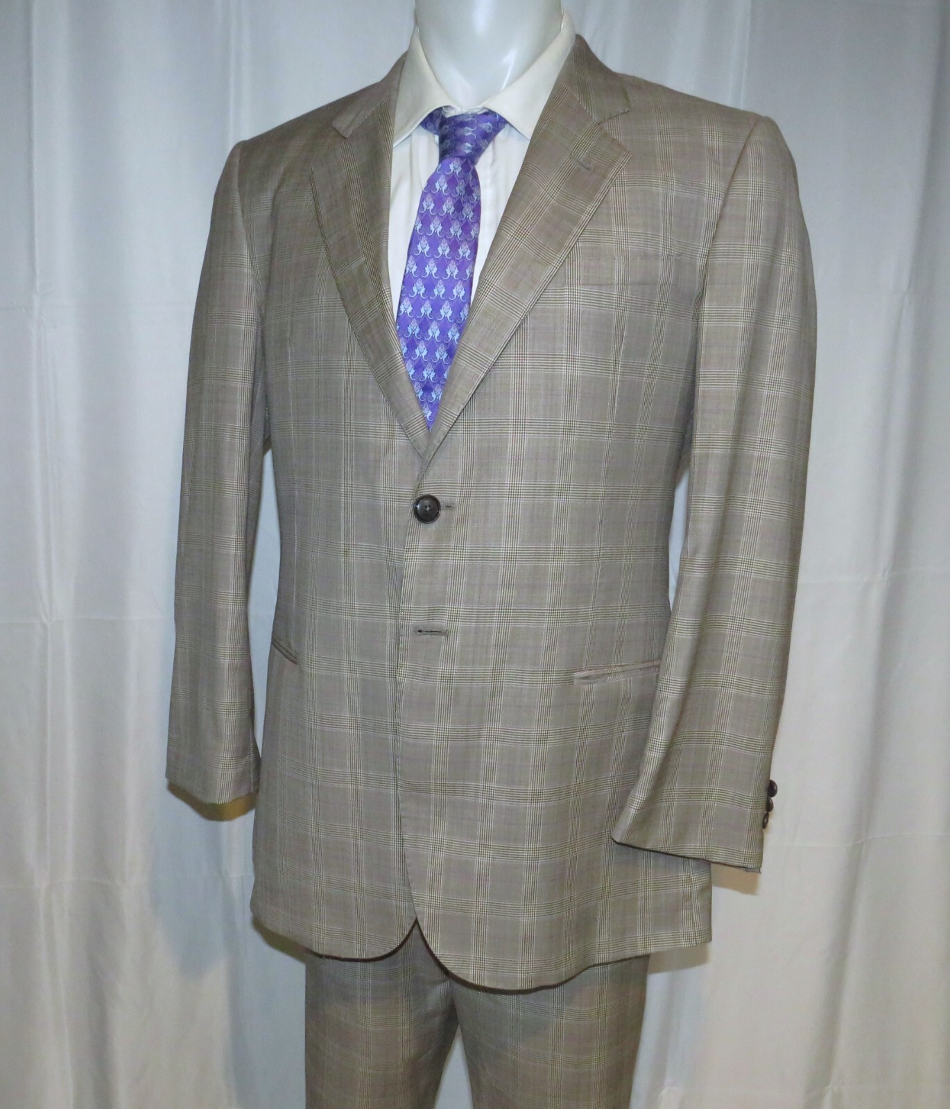 Giorgio Armani White Label Recent Gray Glen Plaid… - image 8