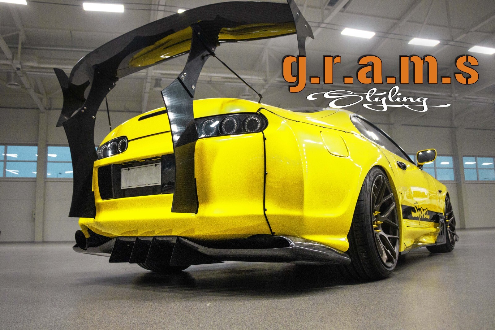Voltex Style Rear Diffuser CARBON Toyota Supra MK4 VOLTEX Style Rear Diffuser Undertray for wide ...