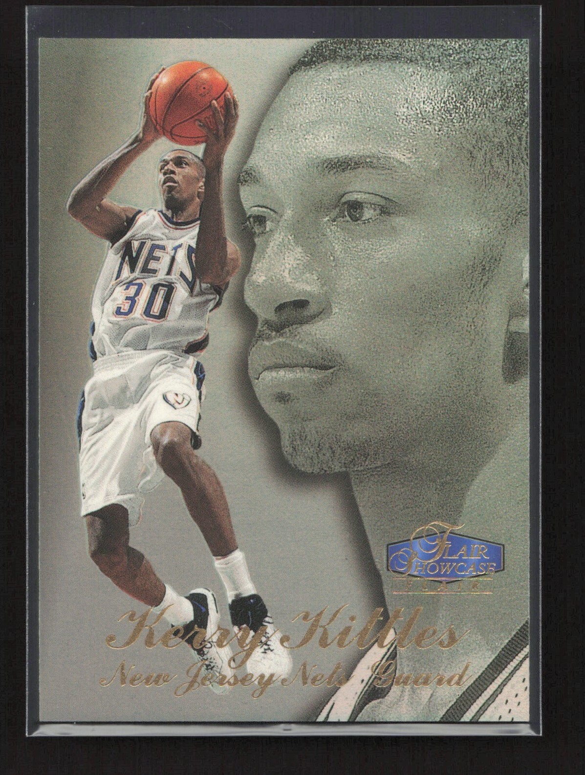 1997 98 Flair Showcase fila 3 Kerry Kittles #17 reti in maglia nuova
