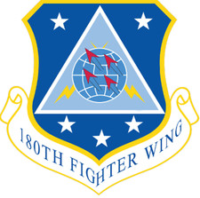 4" 180TH FIGHTER WING STICKER DECAL USA MADE