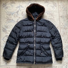 Prada Real Duck Feathers Ski/ Winter Hooded Jacket (beaver Fur Trim ) Size M