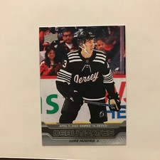 2023-24 UpperDeck Series 1 Hockey Debut Dates Luke Hughes DD-25