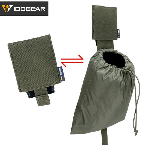 IDOGEAR Tactical Concealed Foldable Dump Pouch MOLLE Drop Pouch Mag Recycle Gear - Afbeelding 1 van 28