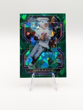 Drew Bledsoe 2021 Panini Prizm Green Cracked Ice SP #102 Patriots