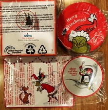POTTERY BARN KIDS Grinch Platter Plate Cookies for Santa Placemat SET of 5 Items