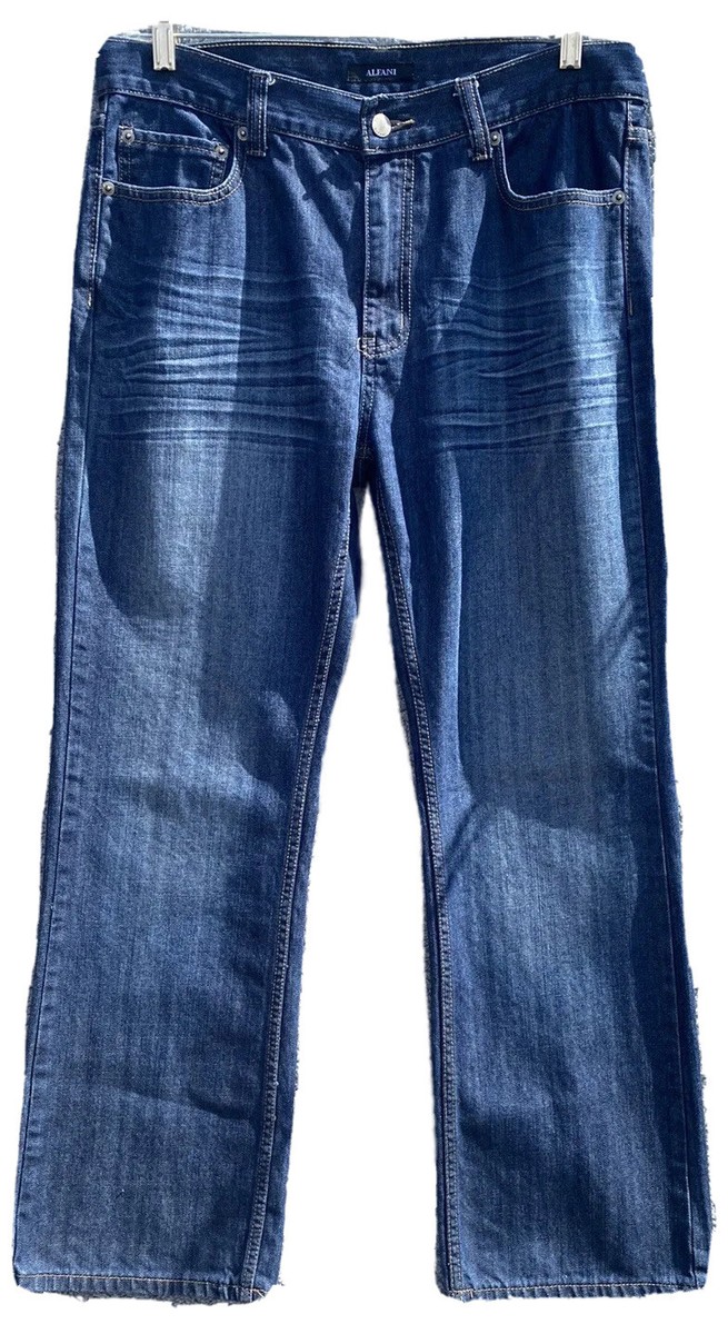 Alfani Men's Jeans Size 34 X 30 Distressed Bootcut Jeans