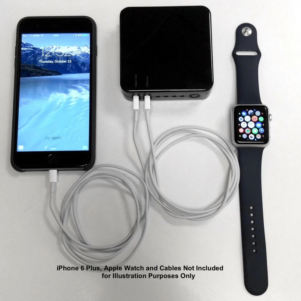 Power Bank External Battery Pack with Dual USB Out and Internal AC Wall Charger Power Bank External Battery Pack with Dual USB Out and Internal AC Wall Charger