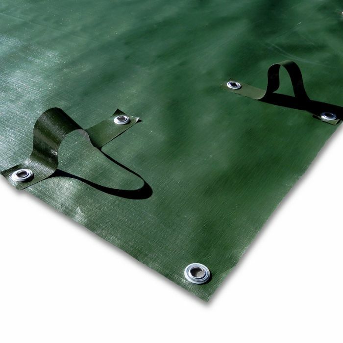 Cubierta de invierno diseñado para tubos, con bandas - para piscina 7 x 12 m