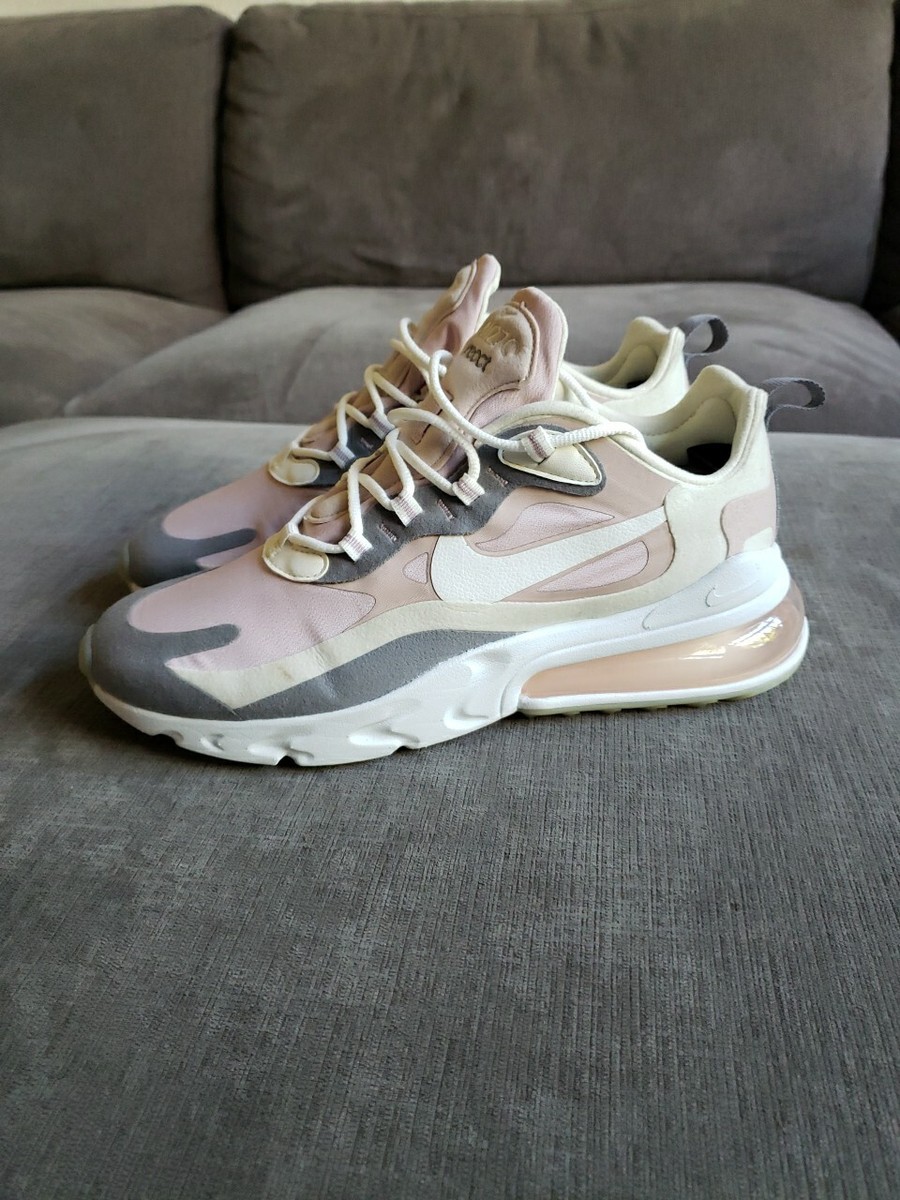 Size Nike Air Max 270 React Womens Running Pink White C13899-500  Excellent