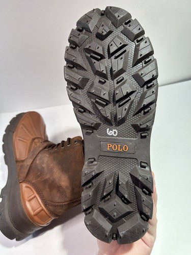 Polo Ralph Lauren Boots Mens 11.5 Oslo High Waterproof Leather Duck Buckle Strap - Picture 9 of 15