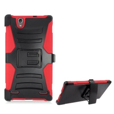 ZTE Lever Z936l LTE Red Edge Cover Kickstand with Holster ZTE Lever Z936l LTE Red Edge Cover Kickstand with Holster