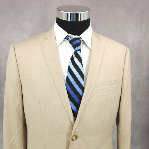 Perry Ellis Blazer Mens 40R Brown Sports Coat Poly Blend Jacket 2 Buttons Vented - Picture 3 of 20