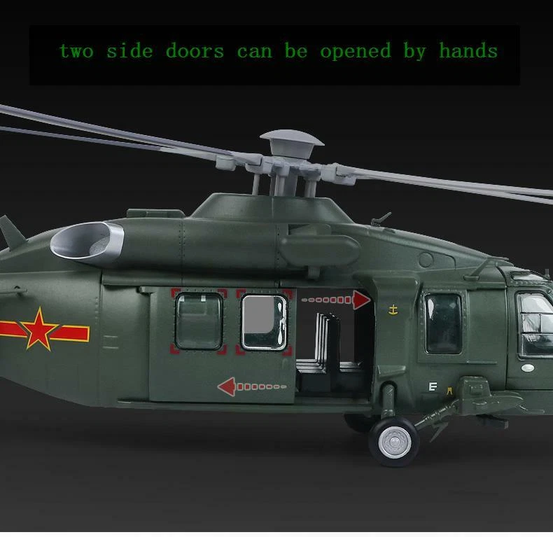 1/55 1/50?diecast China Zhi-20 army military helicopter model with stand NO BOX - Image 2 of 3