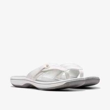 Clarks Brinkley Reyna (NEW BRINKLEY SEA) Ladies Adjustable Toe Sandals White