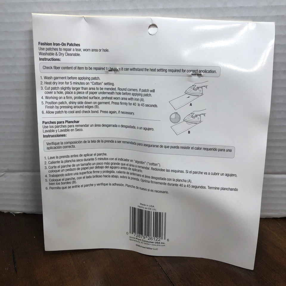 Dritz Patterned Iron-On Patches 4 Count 3 Sizes Bright Colors 5" X 5" 3" X 3" - Image 4 of 4