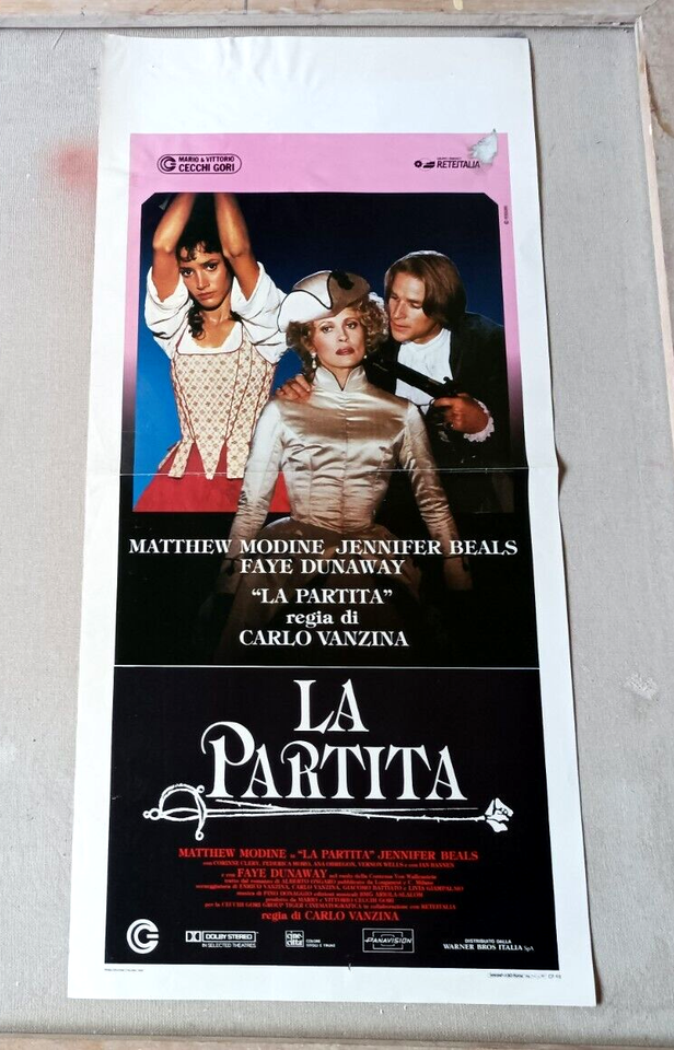 Locandina originale film La partita (1988) - Regia di Carlo Vanzina