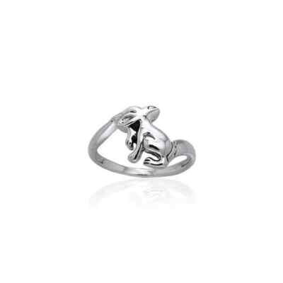 Bunny Rabbit 925 Sterling Silber Ring Tier Totem Natur Schmuck