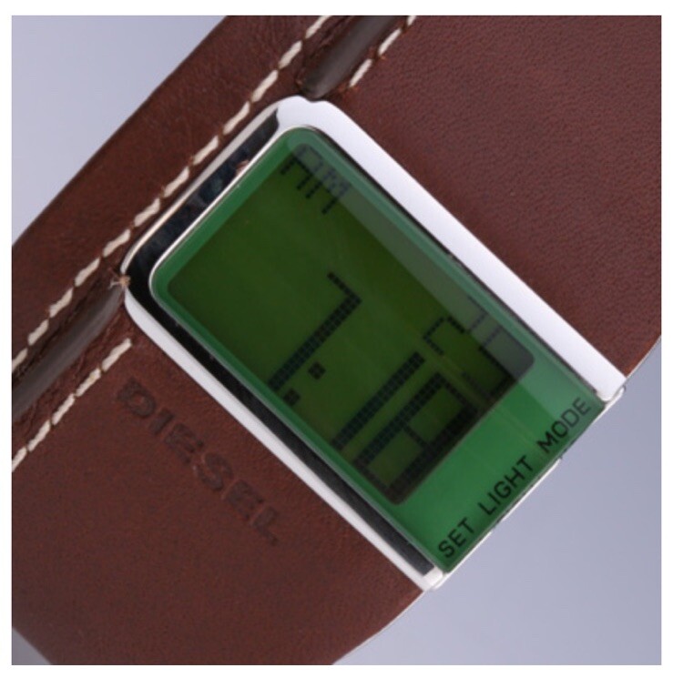 New DIESEL DZ-7034 Brown Leather Cuff Digital Watch Genuine NOS | eBay