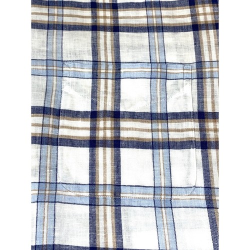 Brooks Brothers Shirt Mens XXL All Irish Linen Plaid Button Down Casual Preppy - Picture 5 of 11