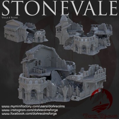 Dark Realms Stone Vale Villa  Ruins 4B V.3 Mittelerde Fantasy Tabletop DnD