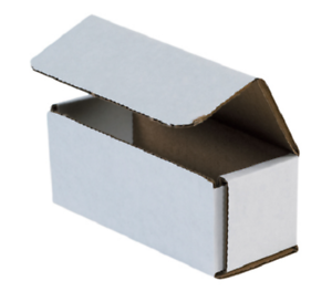 Pick Quantity 1-200 5x2x2" White Corrugated Mailer Small Folding Box Light Ship