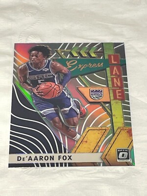 2019-20 Panini Optic Express Lane Silver Prizm De'Aaron Fox #19 