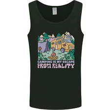 Camping is My Escape From Reality Caravan Mens Vest Tank Top