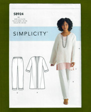 Casual Kimono, Tunic, Top, Pants Sewing Pattern Sizes 16-24 Simplicity 8924