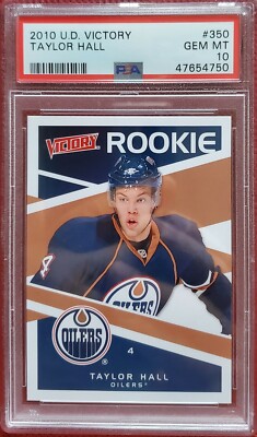 Taylor Hall Rookie RC 2010 UPPER DECK VICTORY #350, GEM MINT PSA 10 《POP 4 exist