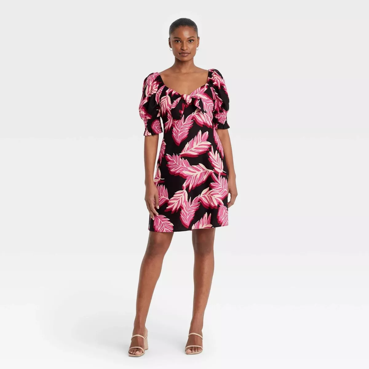 Black elbow sleeve clearance dress
