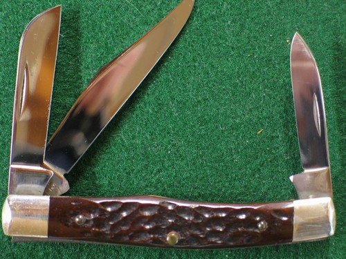 Case XX USA 7 dot 6332 Gunstock pattern Stockman in Red Bone - 1973 - Picture 2 of 18