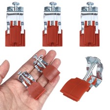 Kitchen Sink Mounting Clips Red Plastic and Steel Durable Adjustable Sink Clamps