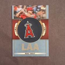 2023 Topps Series 1 - Team Logo Commemorative Patches Mike Trout #TLP-MT Blue