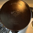 Wagner Ware Sidney National 1358A Cast Iron Frying Pan #8 Pour Spout Black