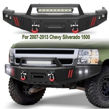 Front Bumper For 2007-2013 Chevy Silverado 1500 With Winch Plate Led Lights Front Bumper For 2007-2013 Chevy Silverado 1500 With Winch Plate Led Lights