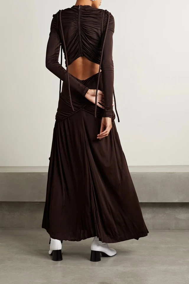 Maxi Vestido Proenza Schouler Recortado Jersey Acanalado Foto 3 de 4