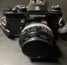 Vintage Nikon Nikkormat EL + 55mm f/1.2 Nikkor Lens – Excellent Condition